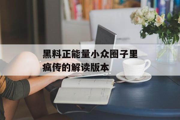 黑料正能量小众圈子里疯传的解读版本